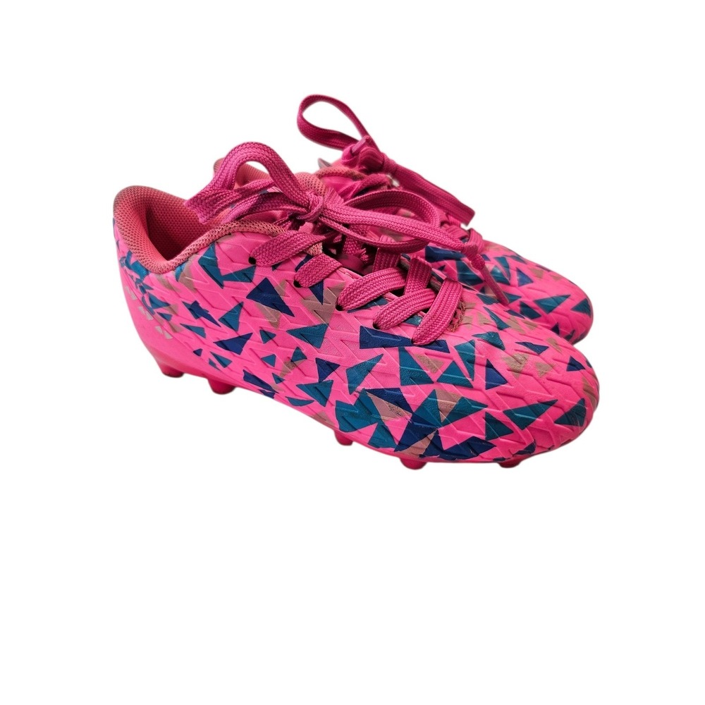Dream Pairs Kids Neon Pink Teal Geometric Soccer Cleats Youth Size 10